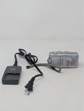Canon PowerShot S45 Silver Compact Digital Camera Tested Working Japan